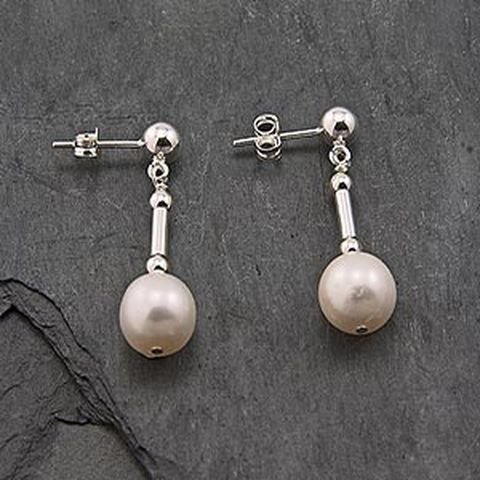Castaway Drop Pearl Earrings
