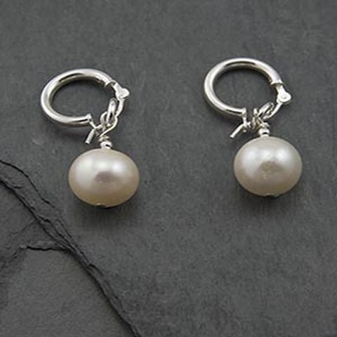 Pearl Hoop Earrings