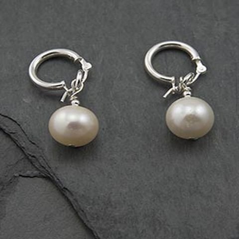 Pearl Hoop Earrings